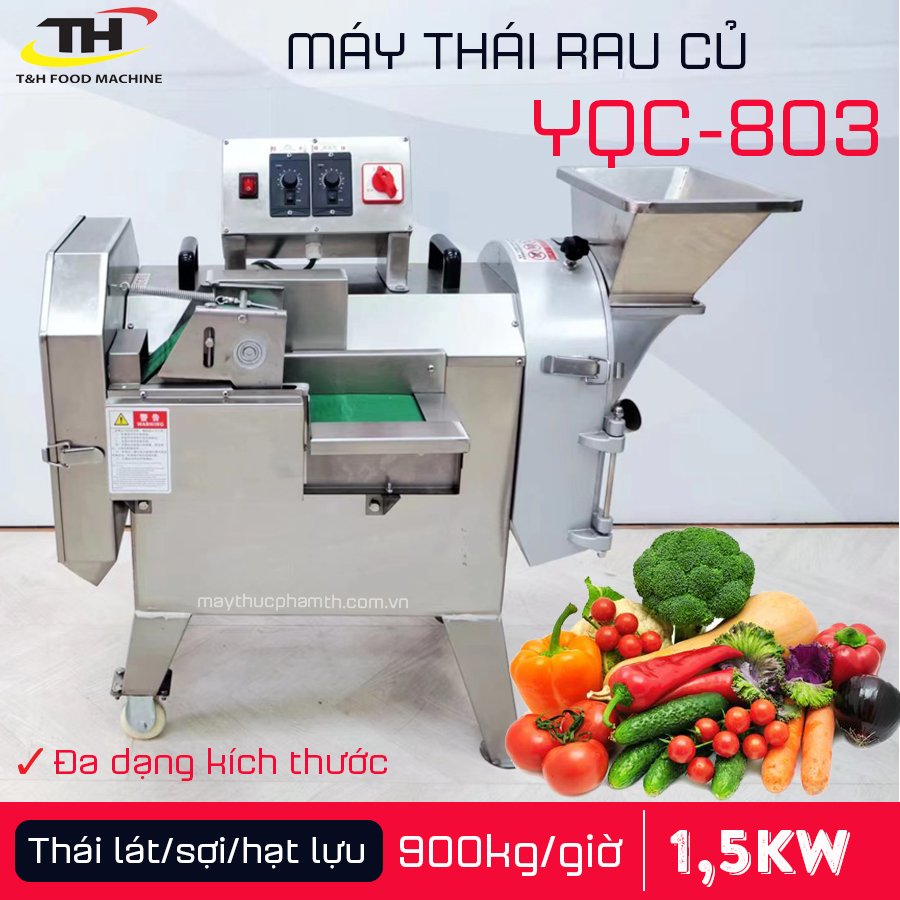 Máy Thái Rau Củ Quả Công Nghiệp YQC 803