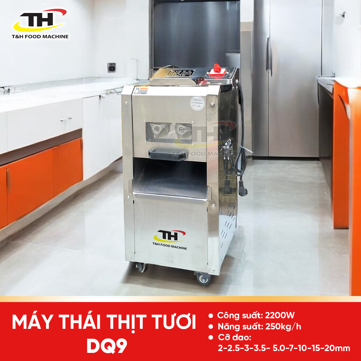 Máy Thái Thịt DQ9 Động Cơ Dây Đồng, Thay Dao Linh Hoạt, Thái Được Cả Bì Bê, Bì Dê.