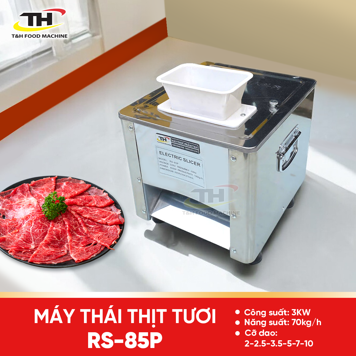 Máy Thái Thịt Thay Dao RS-85P