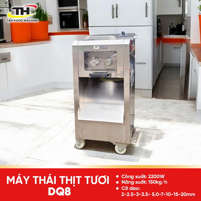 Máy Thái Thịt Tươi Sống Công Nghiệp DQ-8 Nhập Khẩu Nguyên Chiếc