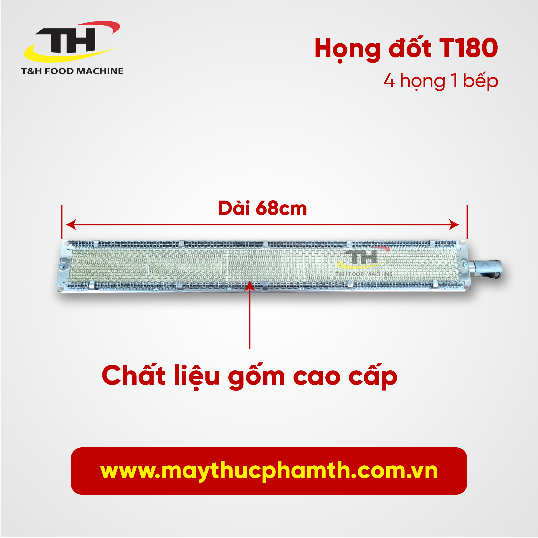 Họng Đốt Bếp Nướng Không Khói T180