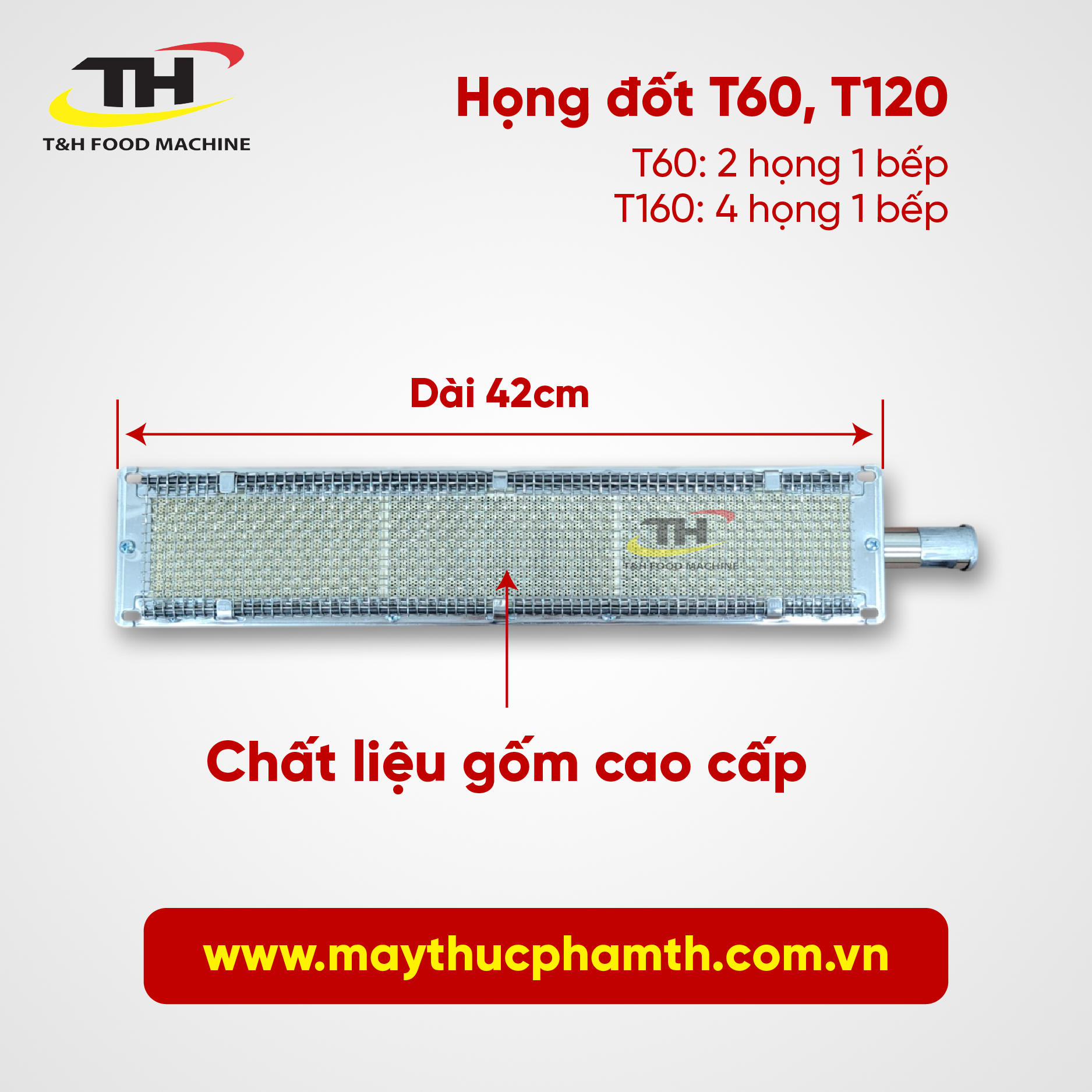Họng Đốt Bếp Nướng Không Khói T60 Và T120