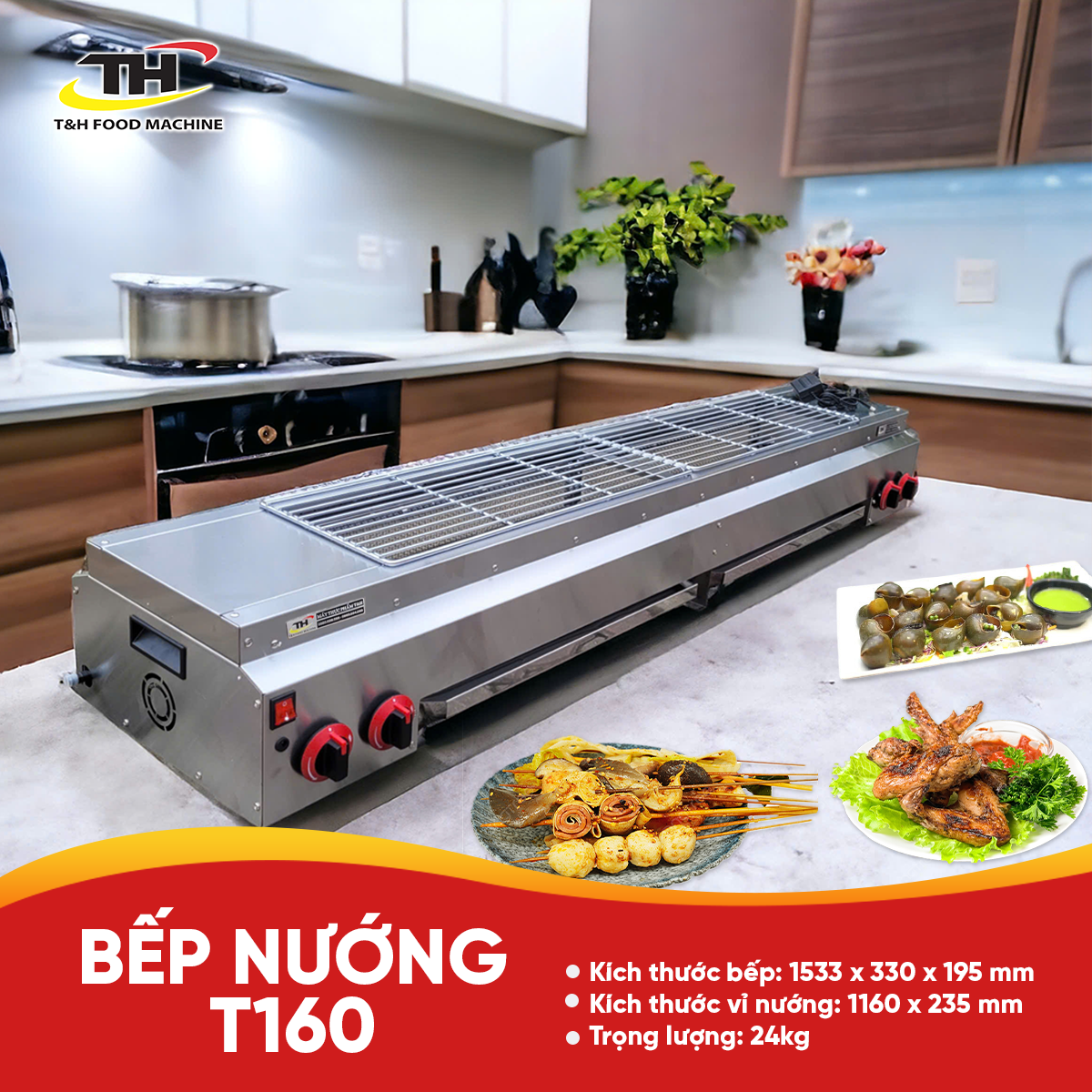 Bếp Nướng Không Khói T160