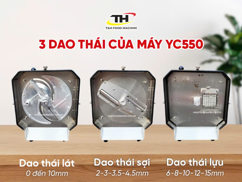 3 bộ dao khác nhau của máy YC-550